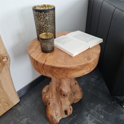 Teakholz Hocker od. Beistelltisch