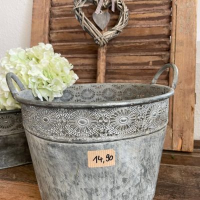 Pflanztopf Shabby chic rund